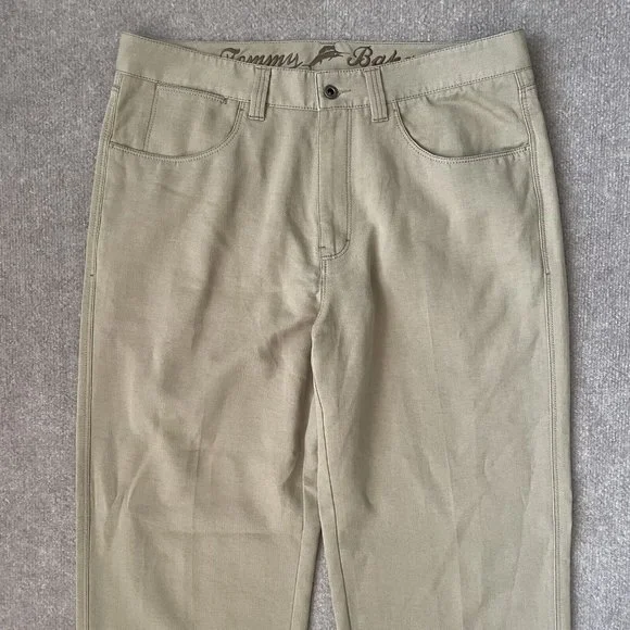 Tommy Bahama Pants Mens 34x34 Beige Khaki Lyocell Cotton Casual ACTUAL 34x31 - Picture 2 of 11